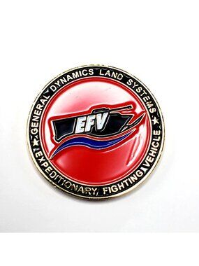 General Dynamics Land Systems EFV Challenge Coin Expeditionary Fighting Vehicle
